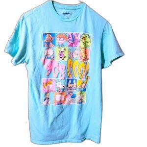Womens Nickelodeon Blue Green Graphic Tee M Rug Rats 2020 Cotton T-Shirt